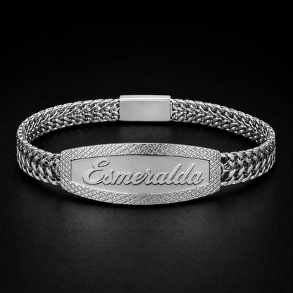 Esclava 2 Hilos Diamantado Petatillo Plata 925