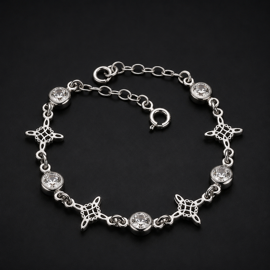 Pulso Nudo de Bruja CZ Plata 925