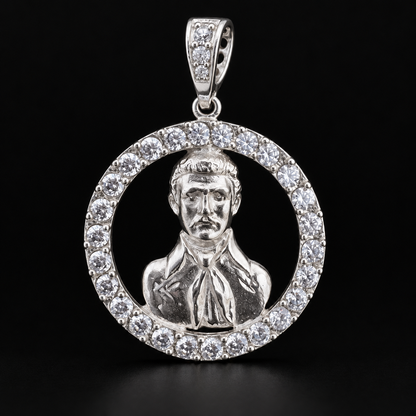 Dije de Jesús Malverde Plata 925
