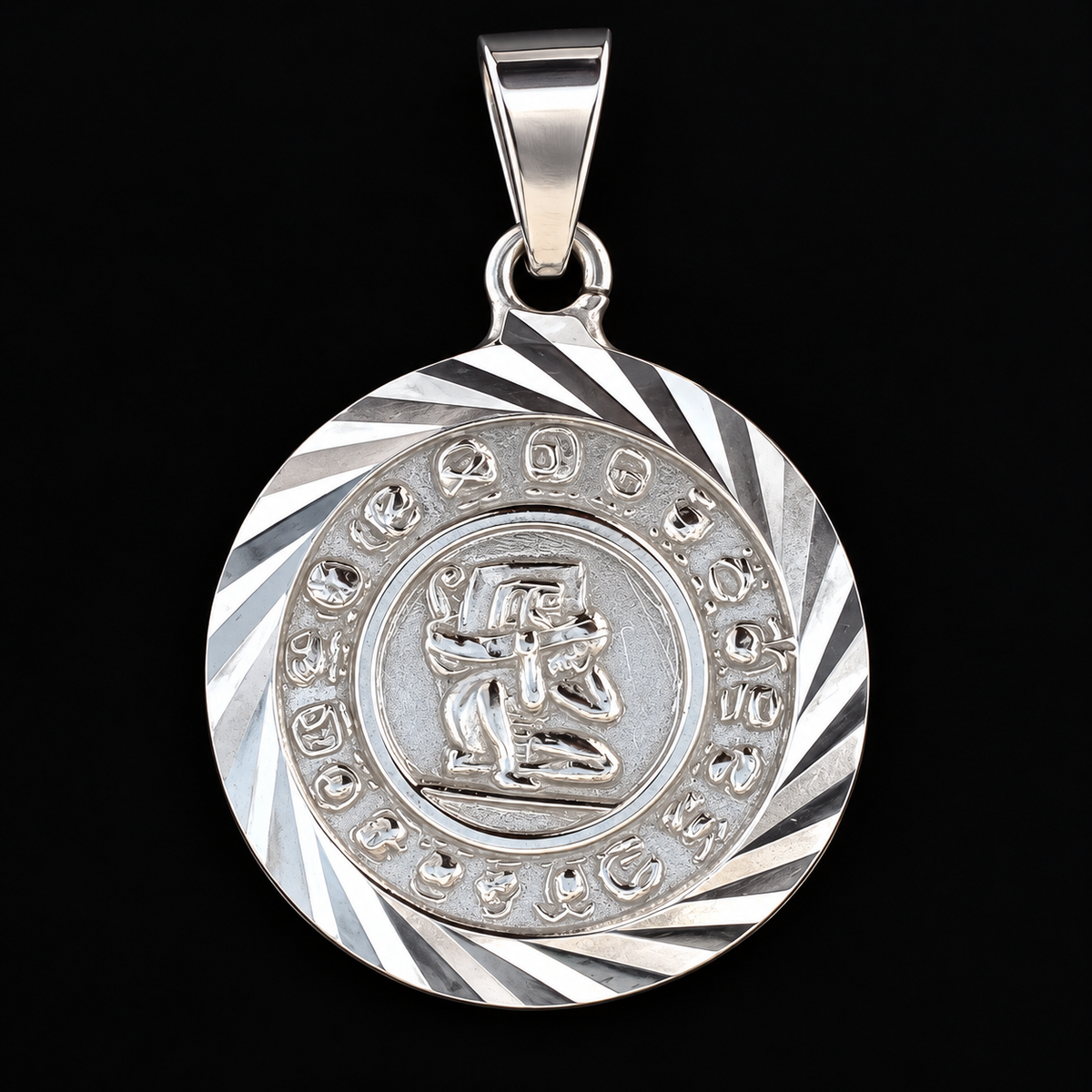 Dije Prehispánico Diamantado Plata 950