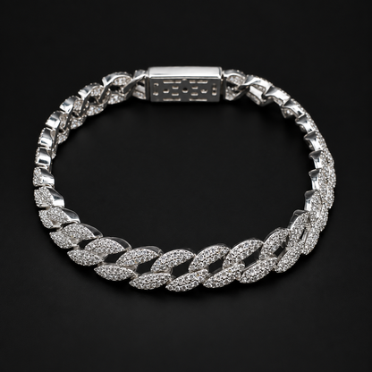 Spike Bracelet with Cubic Zircoin 925 Sterling Silver