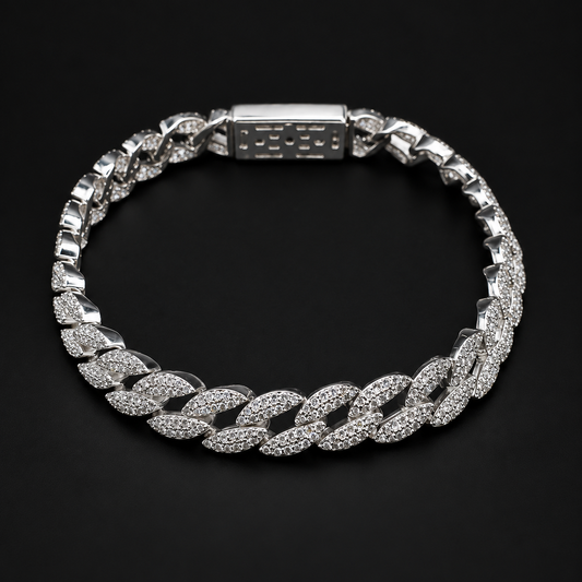 Spike Bracelet with Cubic Zircoin 925 Sterling Silver