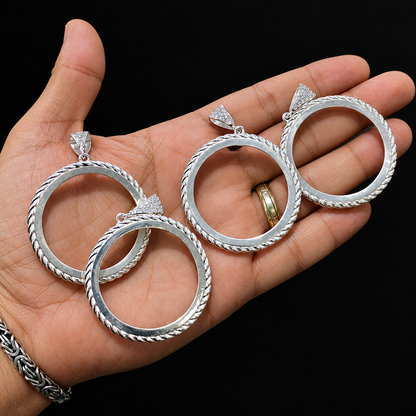 Bezel Pendant Ounce Torsal 925 Silver