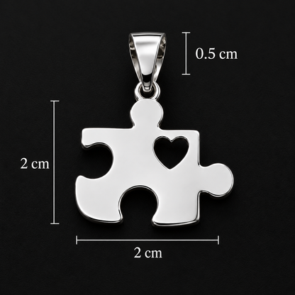 Dije de Autismo con Corazón Plata 925