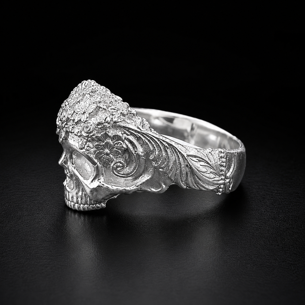 Anillo Calavera Catrina Plata 925