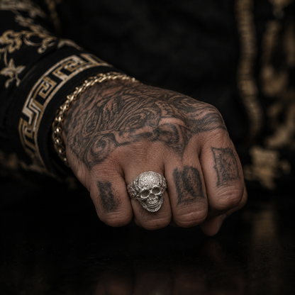 Anillo Calavera Filigrana Plata 925