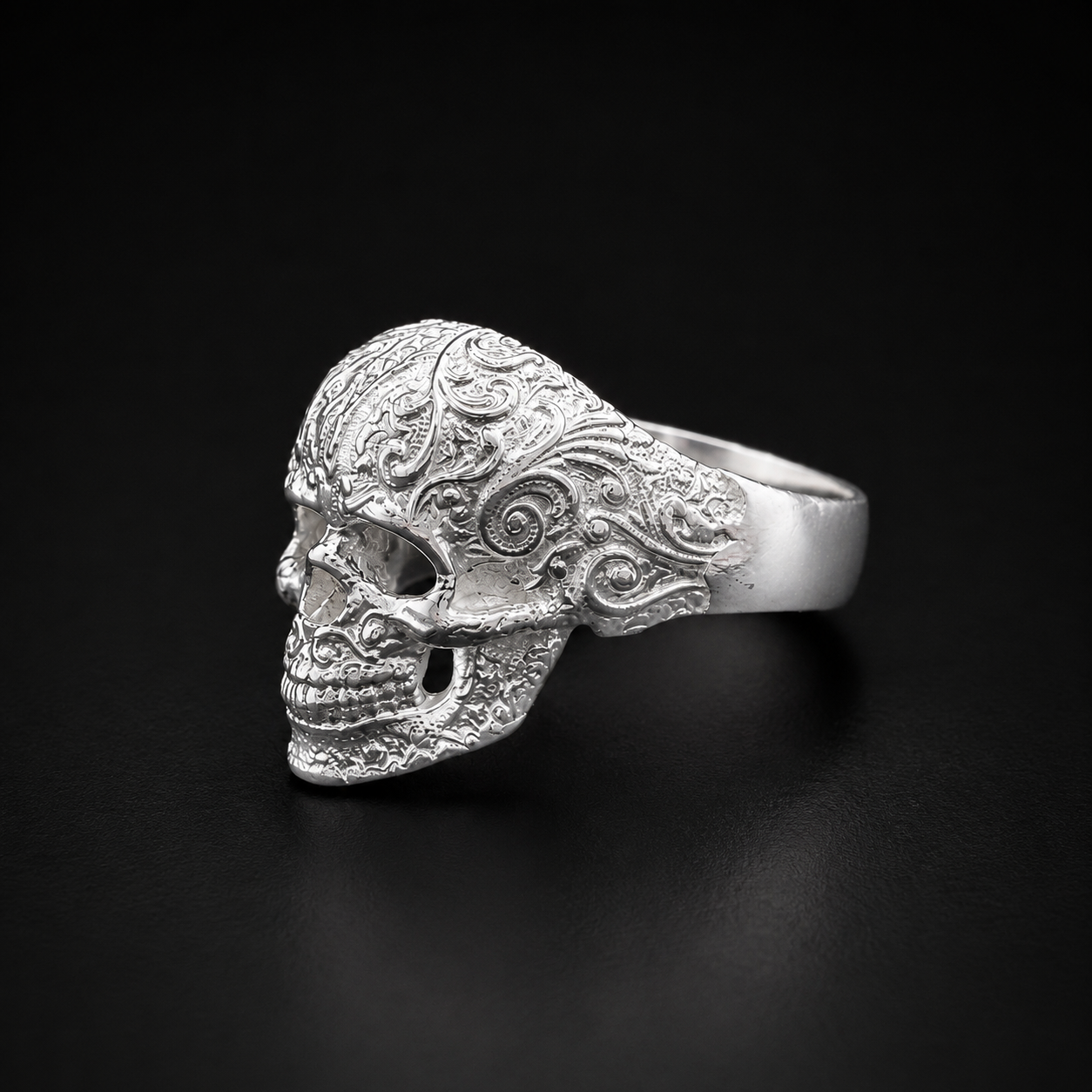 Anillo Calavera Filigrana Plata 925