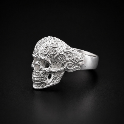 Anillo Calavera Filigrana Plata 925