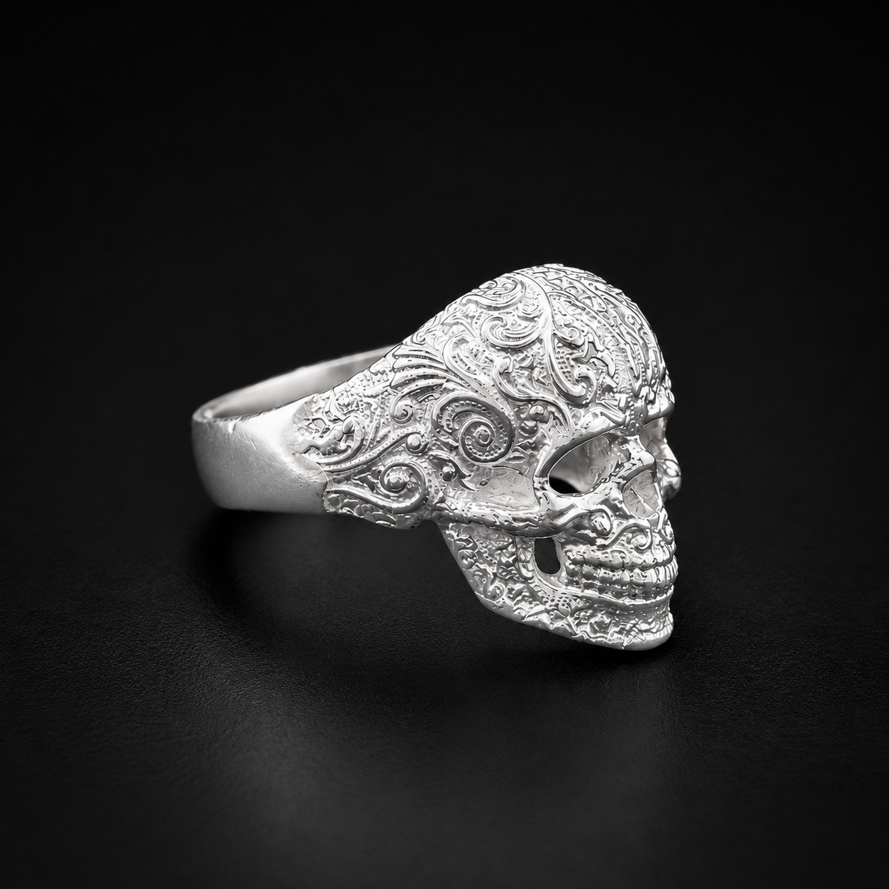 Anillo Calavera Filigrana Plata 925