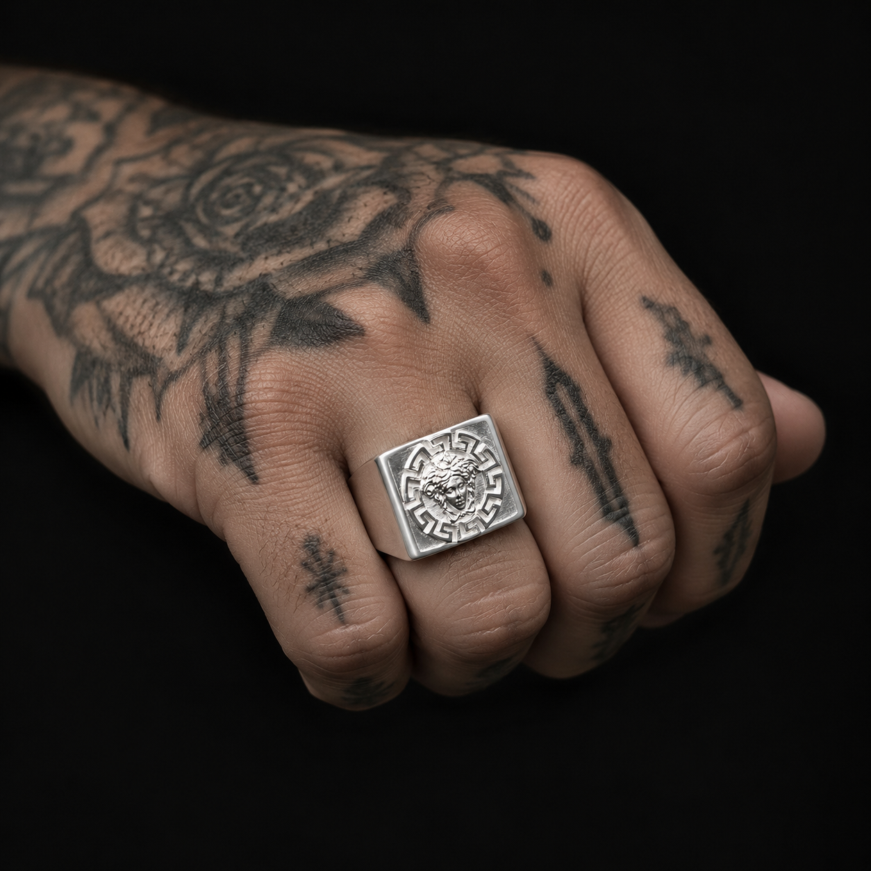Anillo Medusa Greco Plata 925 Plata 925 mexicana - MEXA Jewelry