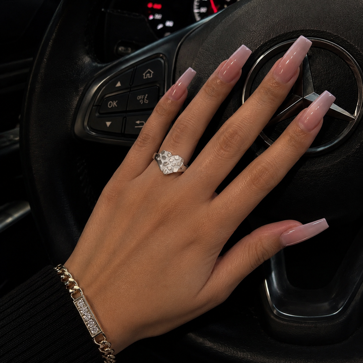 Anillo Nugget Corazón Plata 925