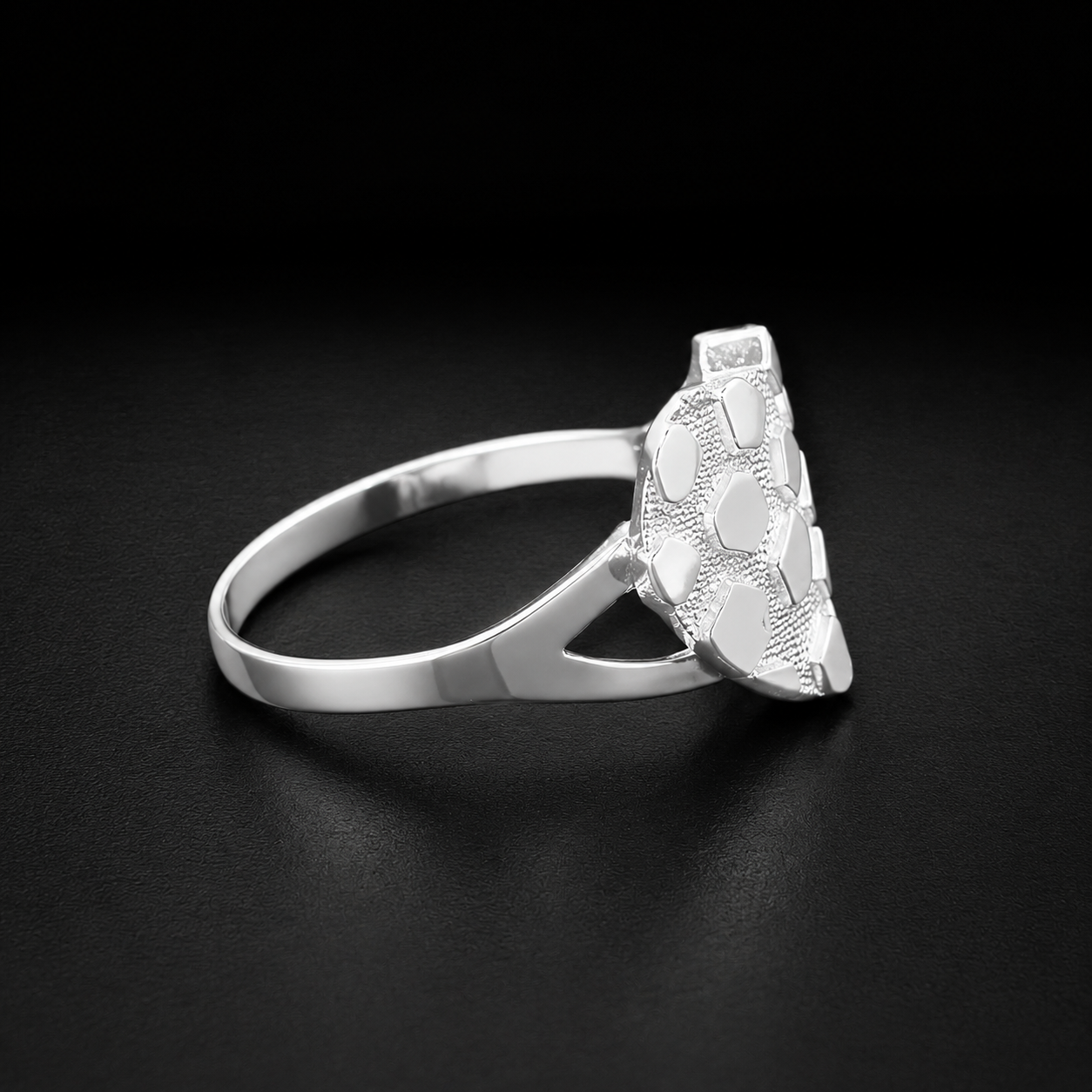 Anillo Nugget Corazón Plata 925