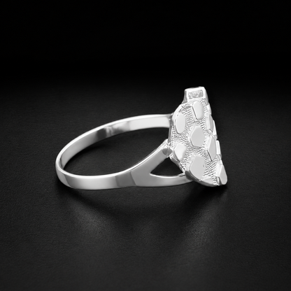 Anillo Nugget Corazón Plata 925