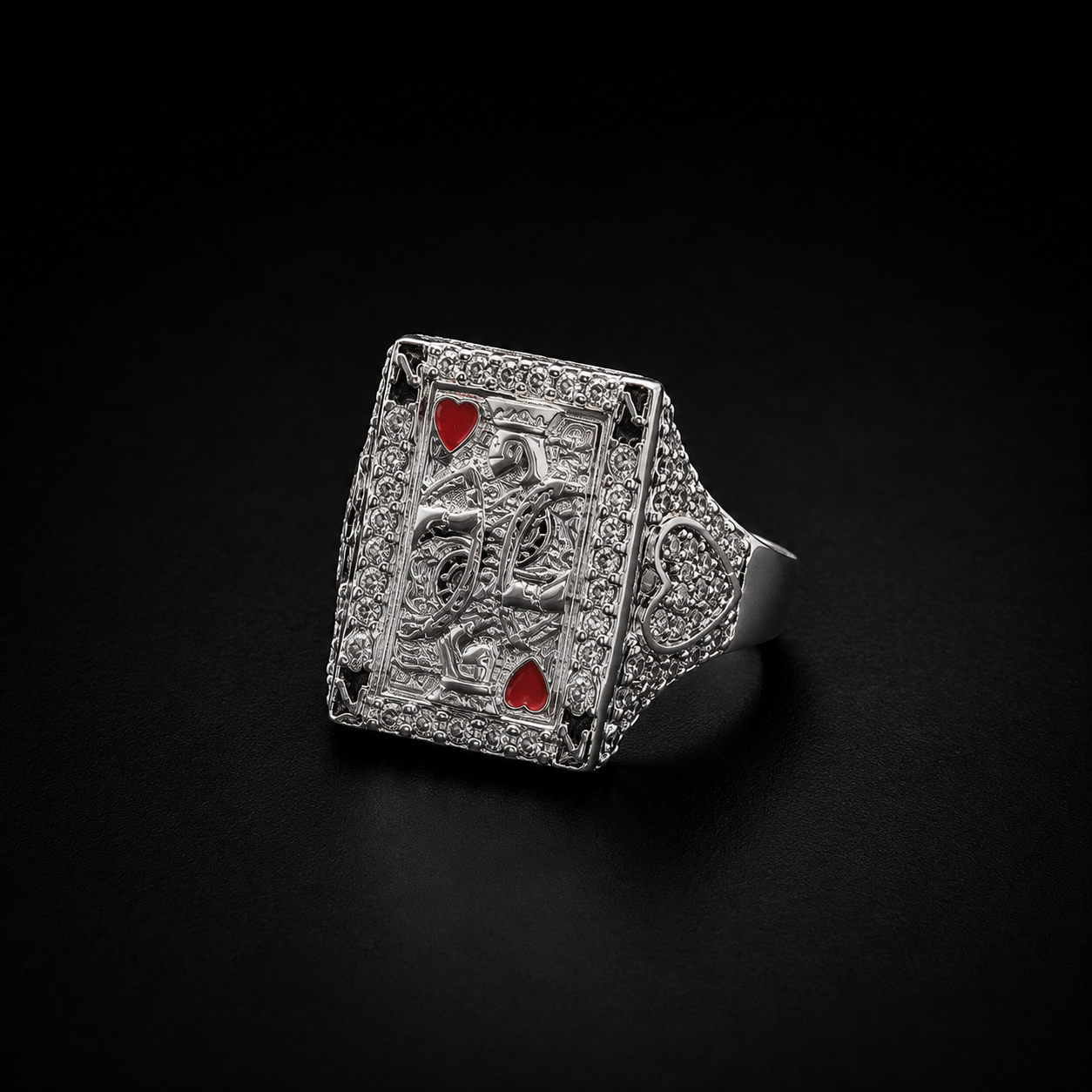 King of Hearts Ring 925 Sterling Silver