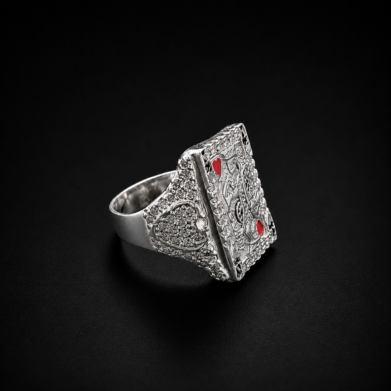 King of Hearts Ring 925 Sterling Silver