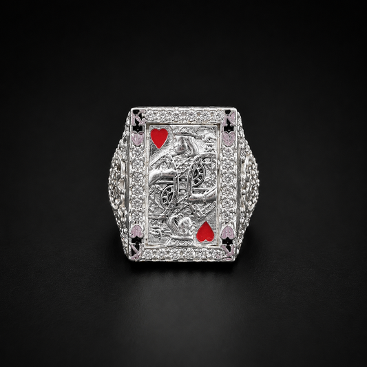 Anillo Rey de Corazones Plata 925