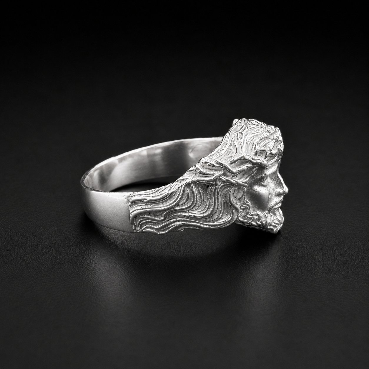 Anillo Rostro de Cristo Plata 925