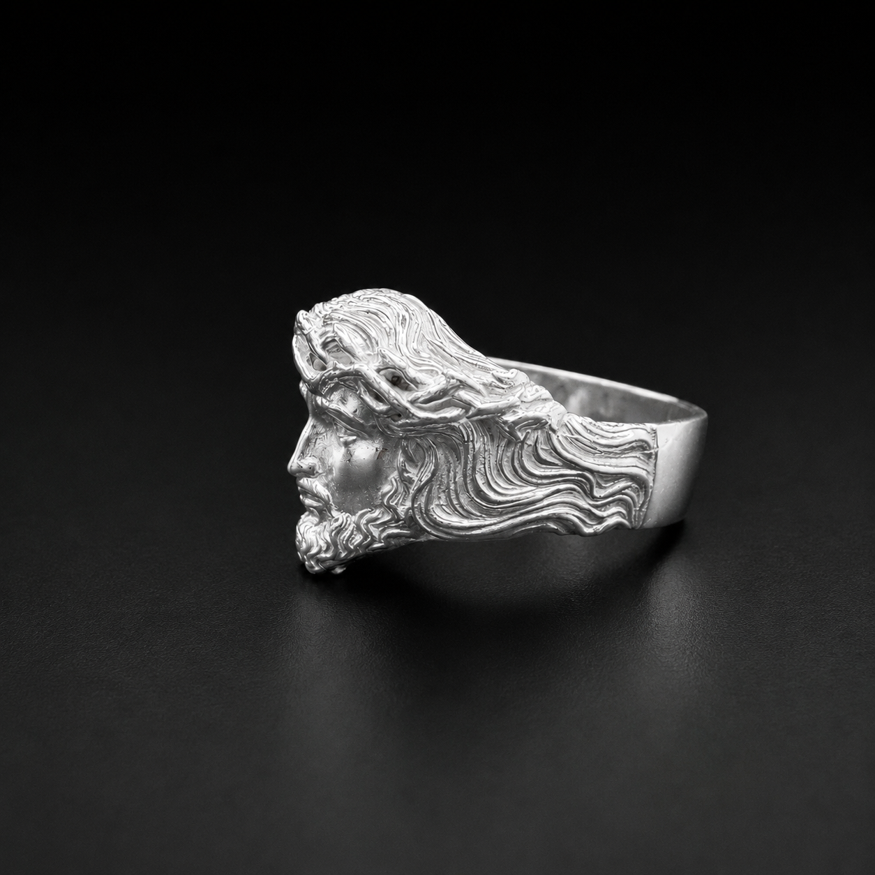 Anillo Rostro de Cristo Plata 925