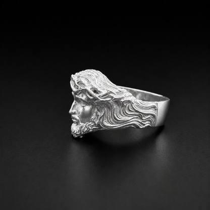 Anillo Rostro de Cristo Plata 925