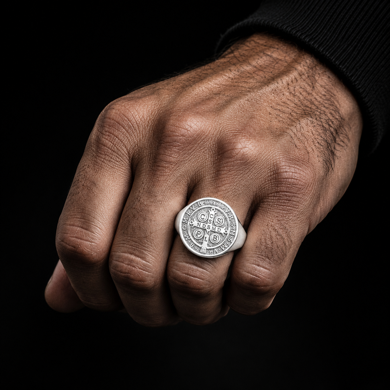 Anillo San Benito Plata 925