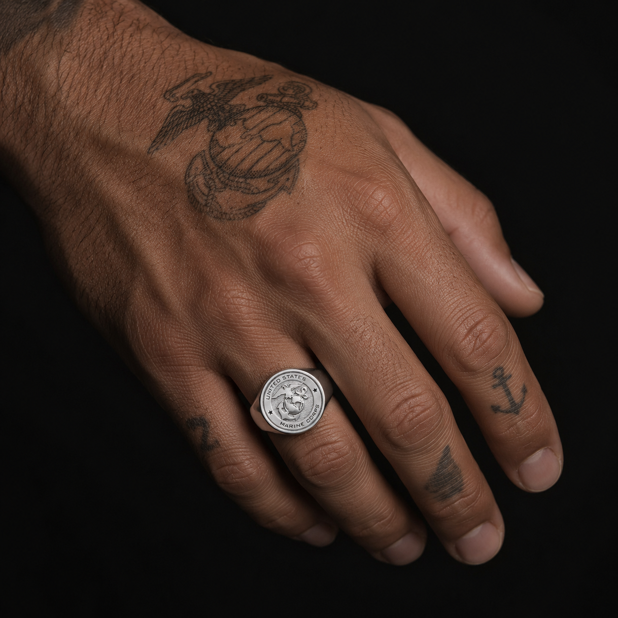 Anillo US NAVY CORPS Plata 925