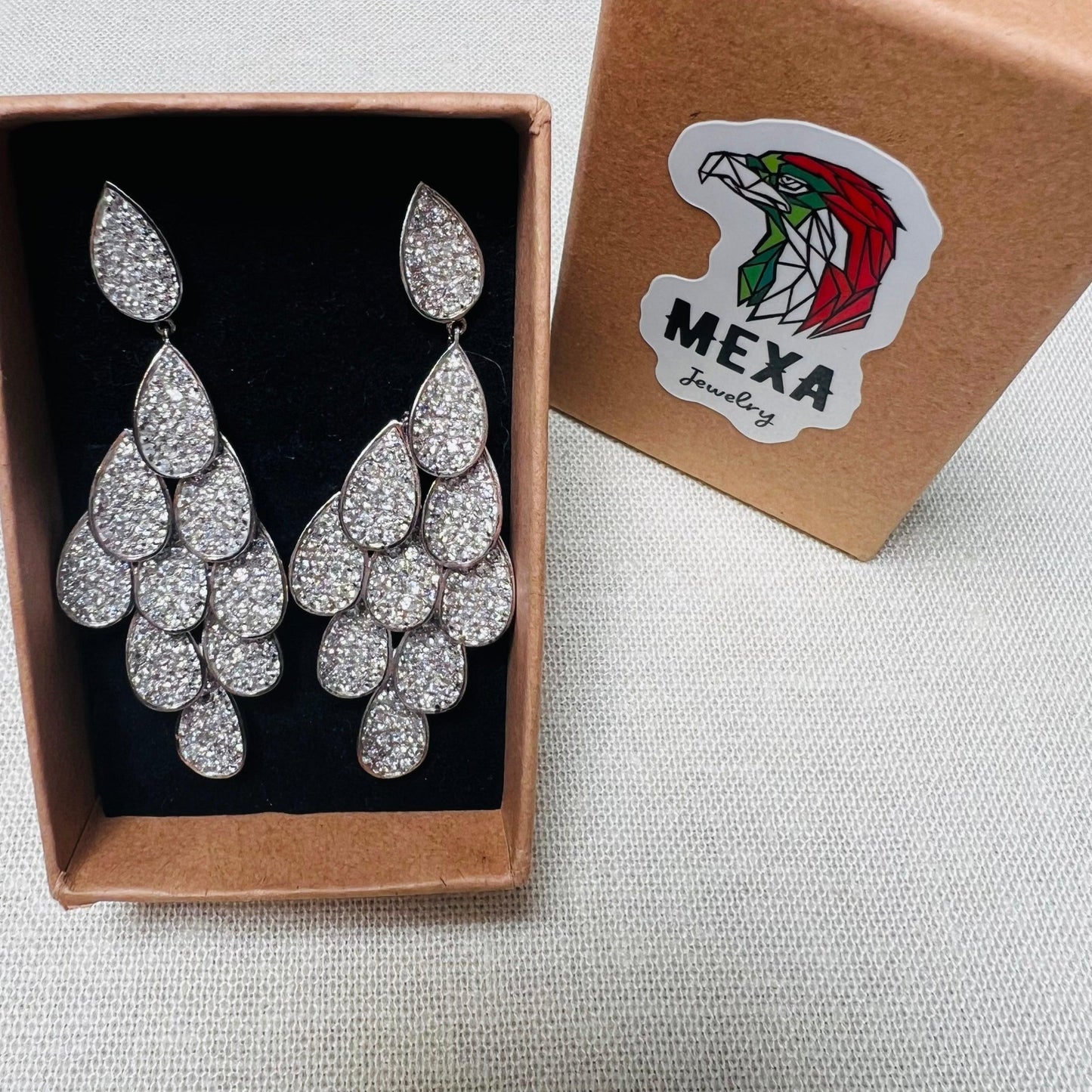 Aretes Largos Circonia-ARETES-MEXA JEWELRY-[PLATA925]-[Platamexicana]-[Joyeriamexicana]-MEXA JEWELRY