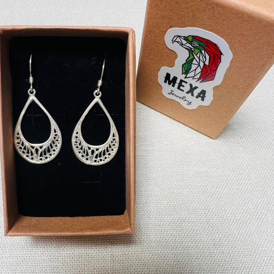 Aretes Largos Filigrana-ARETES-MEXA JEWELRY-[PLATA925]-[Platamexicana]-[Joyeriamexicana]-MEXA JEWELRY