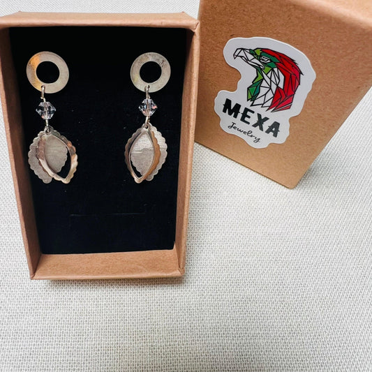 Aretes Largos Gota-ARETES-MEXA JEWELRY-[PLATA925]-[Platamexicana]-[Joyeriamexicana]-MEXA JEWELRY