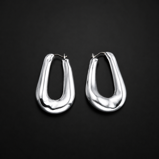 925 Silver Teardrop Hoops