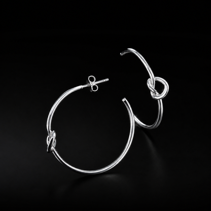 Arracadas Nudo Plata 925