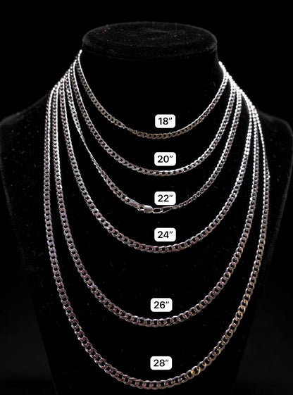 Cadena Cubana 3.5mm Plata 925 Plata 925 mexicana - MEXA Jewelry