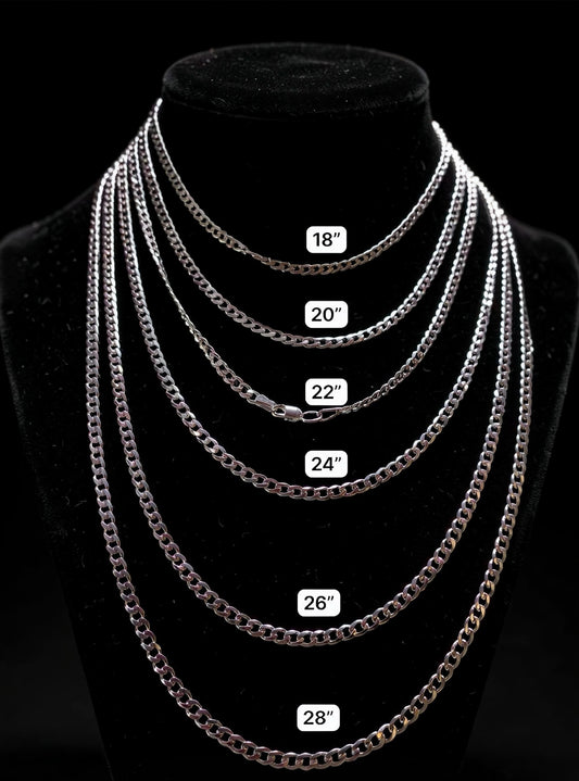 Cadena Cubana 3.5mm Plata 925 Plata 925 mexicana - MEXA Jewelry