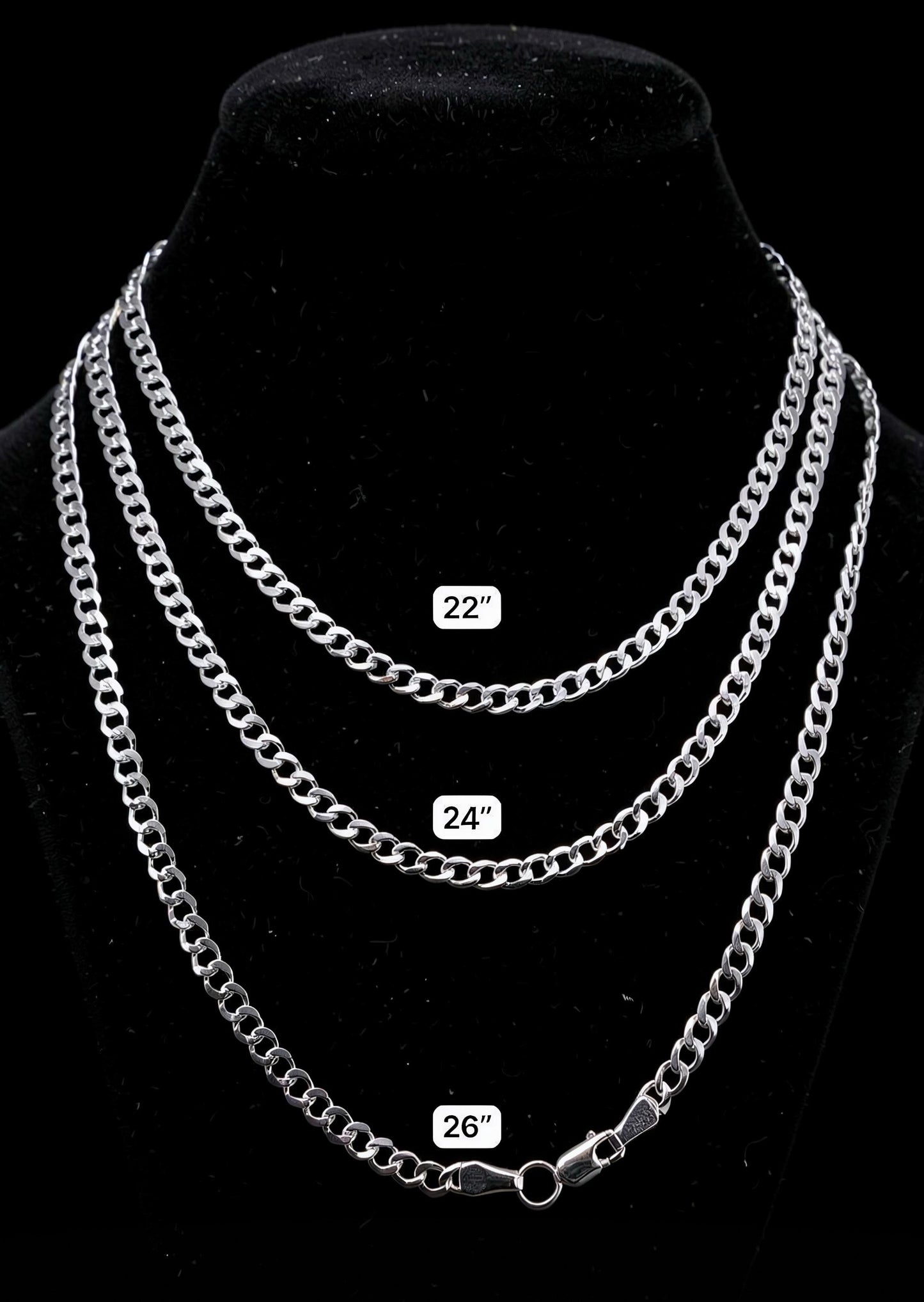 Cadena Cubana 4mm Plata 925 Plata 925 mexicana - MEXA Jewelry
