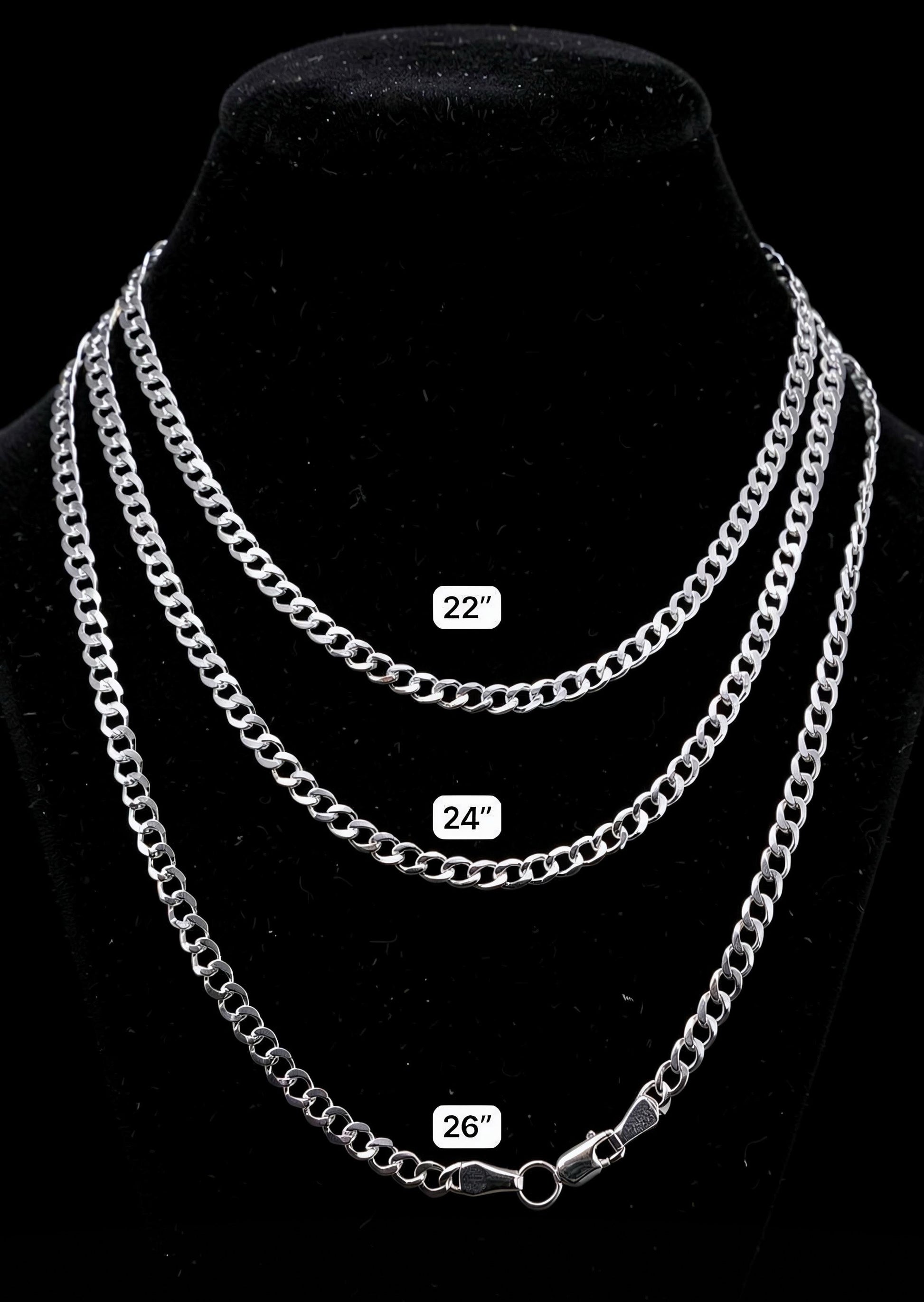Cadena Cubana 4mm Plata 925 Plata 925 mexicana - MEXA Jewelry