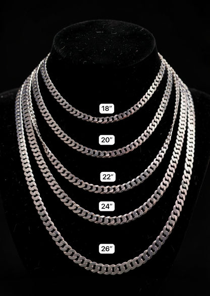 Cadena Cubana 5mm Plata 925 Plata 925 mexicana - MEXA Jewelry