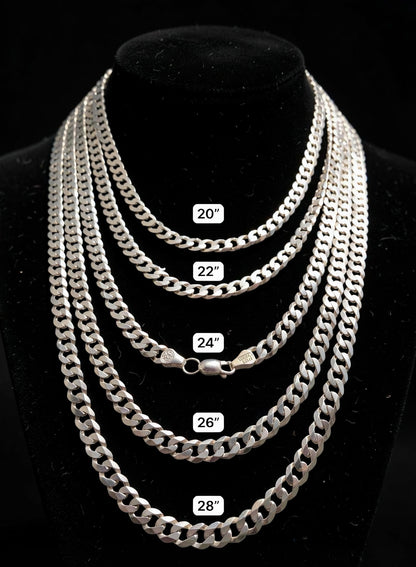 Cadena Cubana 6mm Plata 925 Plata 925 mexicana - MEXA Jewelry
