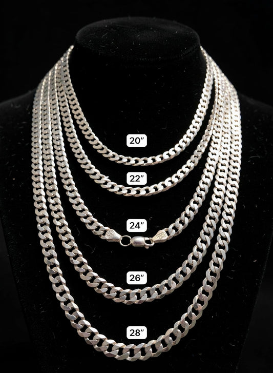 Cadena Cubana 6mm Plata 925 Plata 925 mexicana - MEXA Jewelry