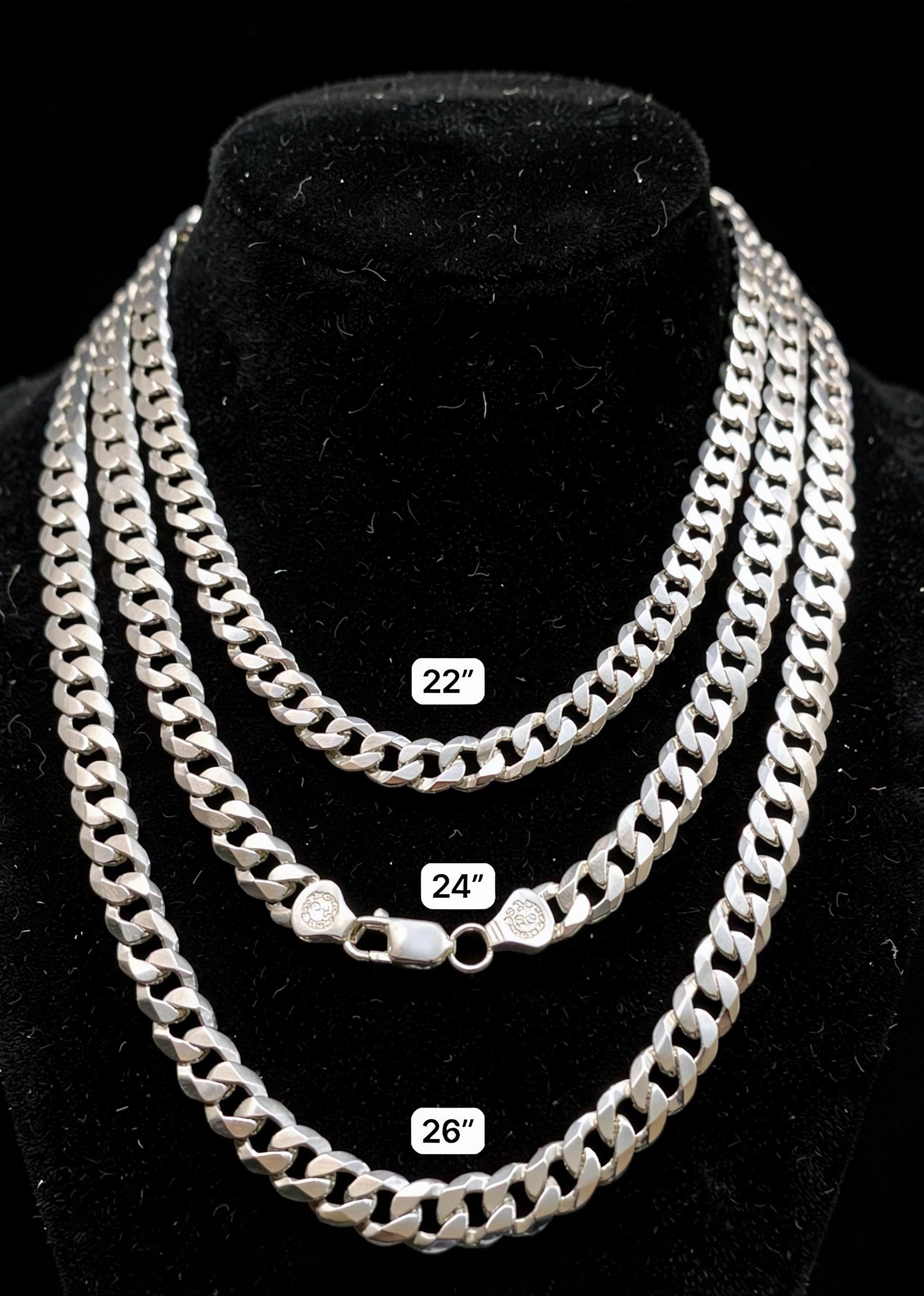 Cadena Cubana 7.5mm Plata 925 Plata 925 mexicana - MEXA Jewelry