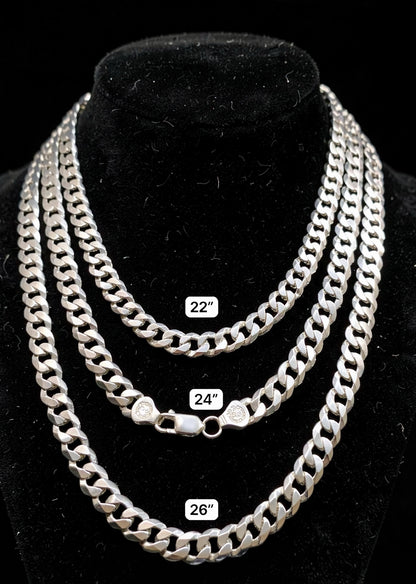 Cadena Cubana 7.5mm Plata 925 Plata 925 mexicana - MEXA Jewelry