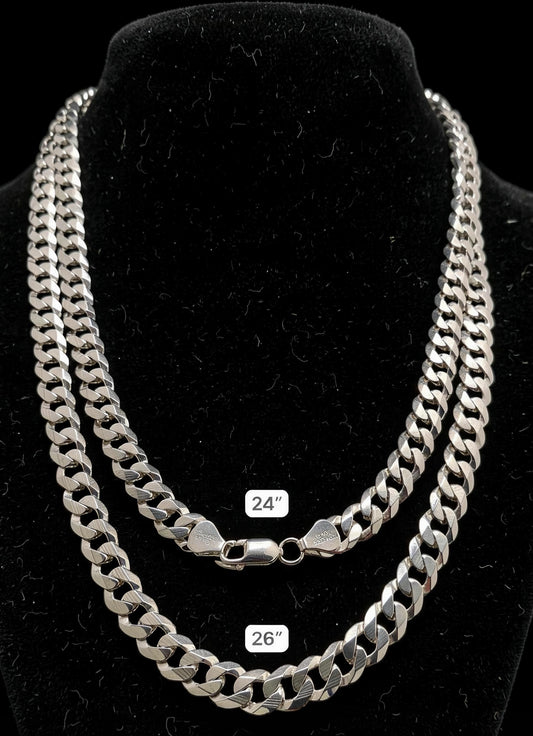 Cadena Cubana 8mm Plata 925 Plata 925 mexicana - MEXA Jewelry