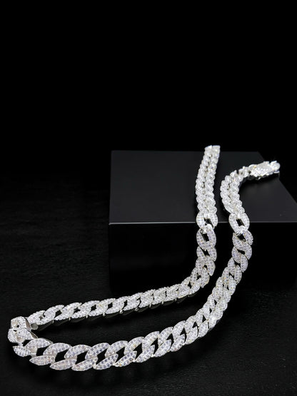 Cadena Espiga Zirconia Cúbica Plata 925