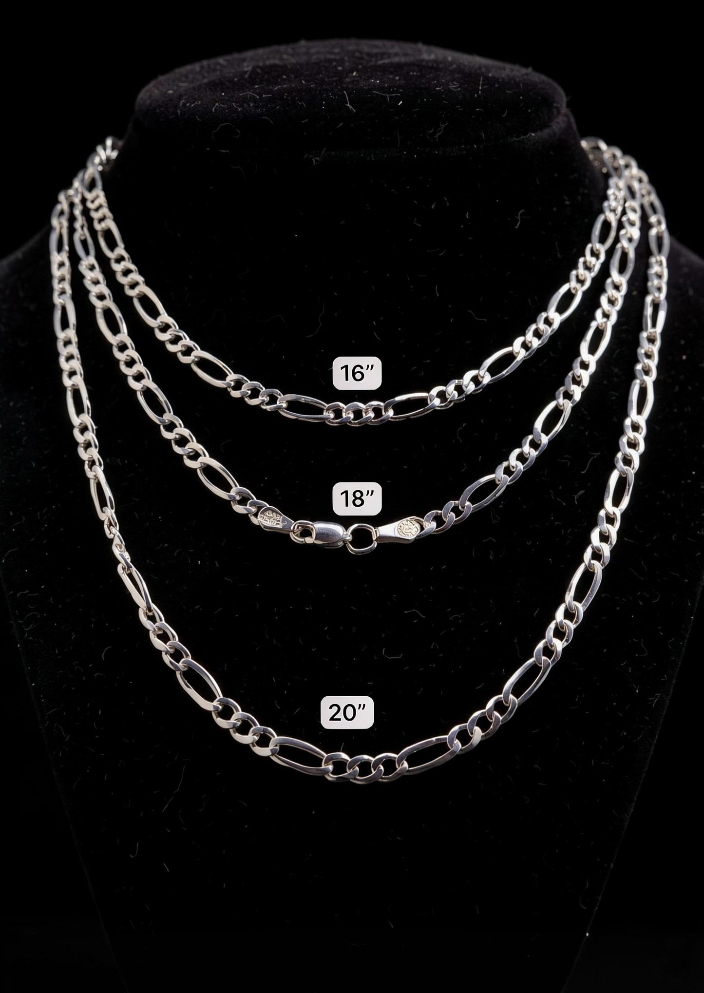Cadena Fígaro 4mm Plata 925 Plata 925 mexicana - MEXA Jewelry