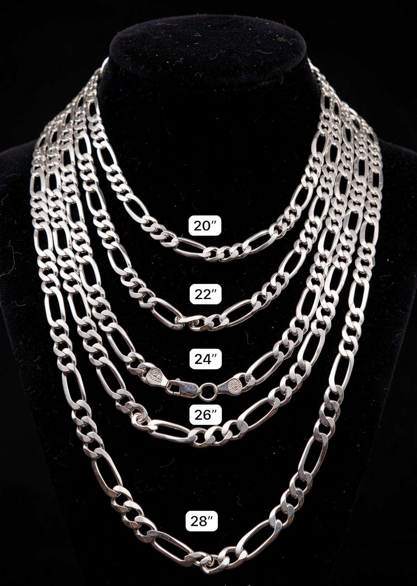 Cadena Fígaro 6mm Plata 925 Plata 925 mexicana - MEXA Jewelry