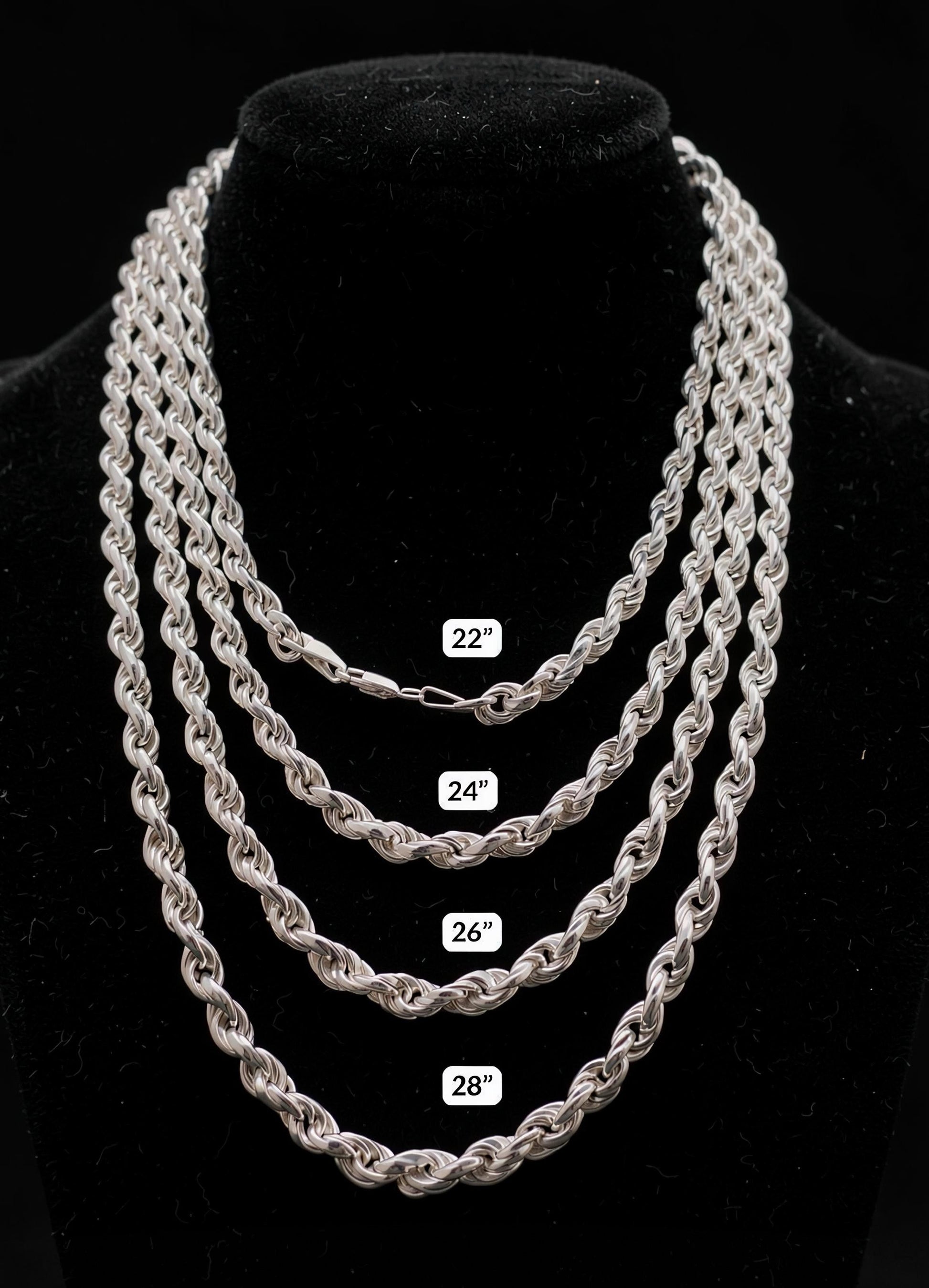 Cadena Torsal 6mm Plata 925 Plata 925 mexicana - MEXA Jewelry