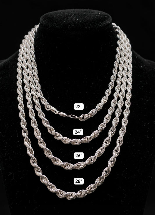 Cadena Torsal 6mm Plata 925 Plata 925 mexicana - MEXA Jewelry