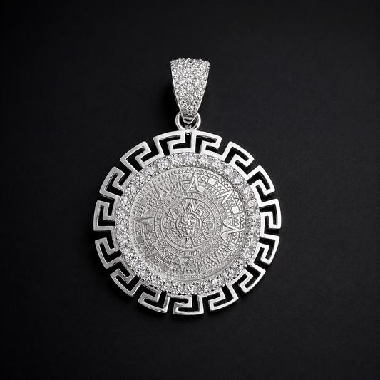 Zircoin Cross Pendant 2.5” 925 Mexican Silver