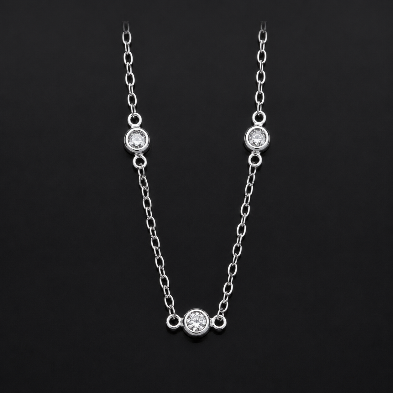 Collar Minimalista CZ Plata 925