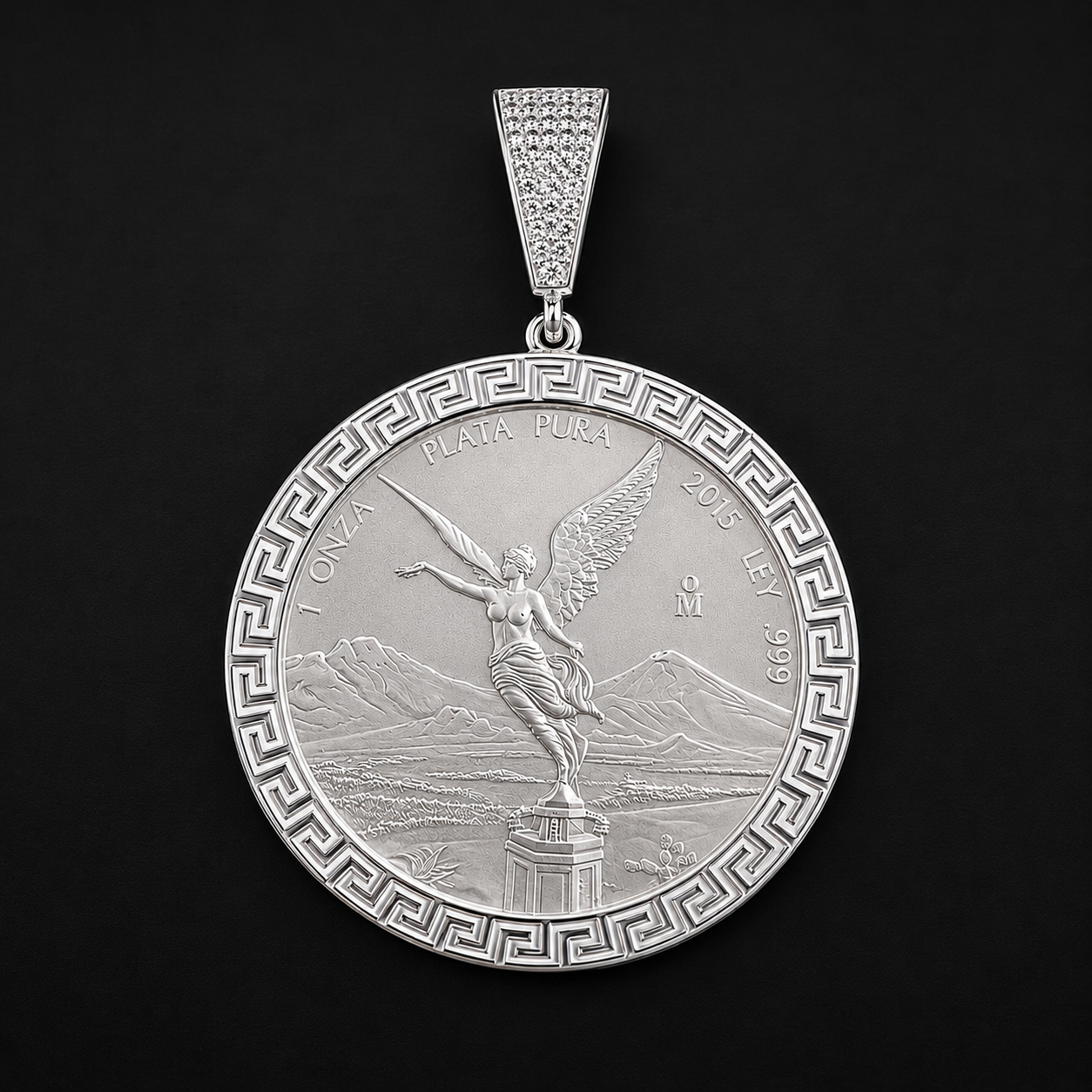 Dije Bisel Centenario Greco Laser Plata 925