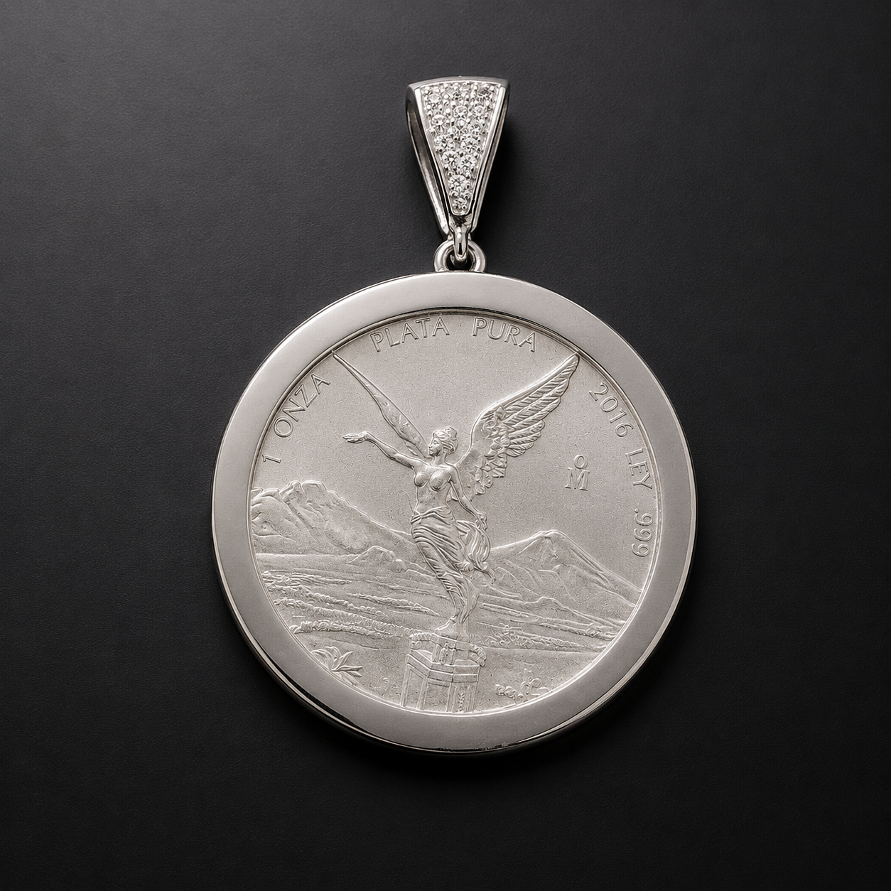 Centenario Bezel Pendant 925 Sterling Silver