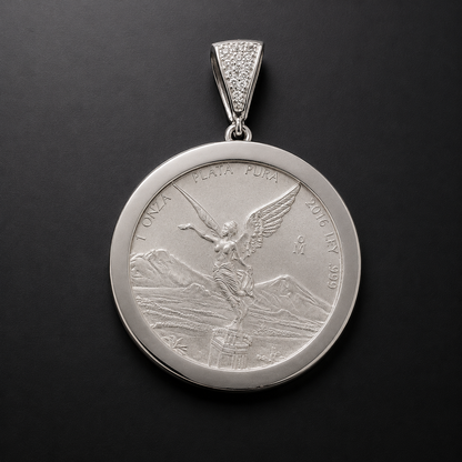 Centenario Bezel Pendant 925 Sterling Silver